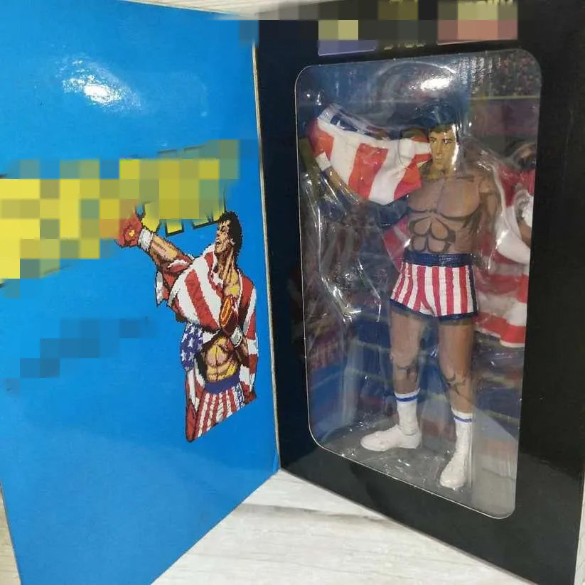 7 дюймов NECA Rocky Sylvester Stallone классические видеоигры внешний вид 1987 фигурка модель с коробкой детские коллекции