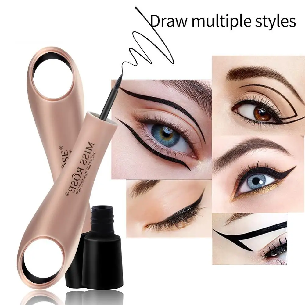 NEW Black Waterproof Eyeliner Beginner Ring Easy Use Fast Drying Long Lasting Liquid Eye Liner Special Pen Smart Cosmetic Tools