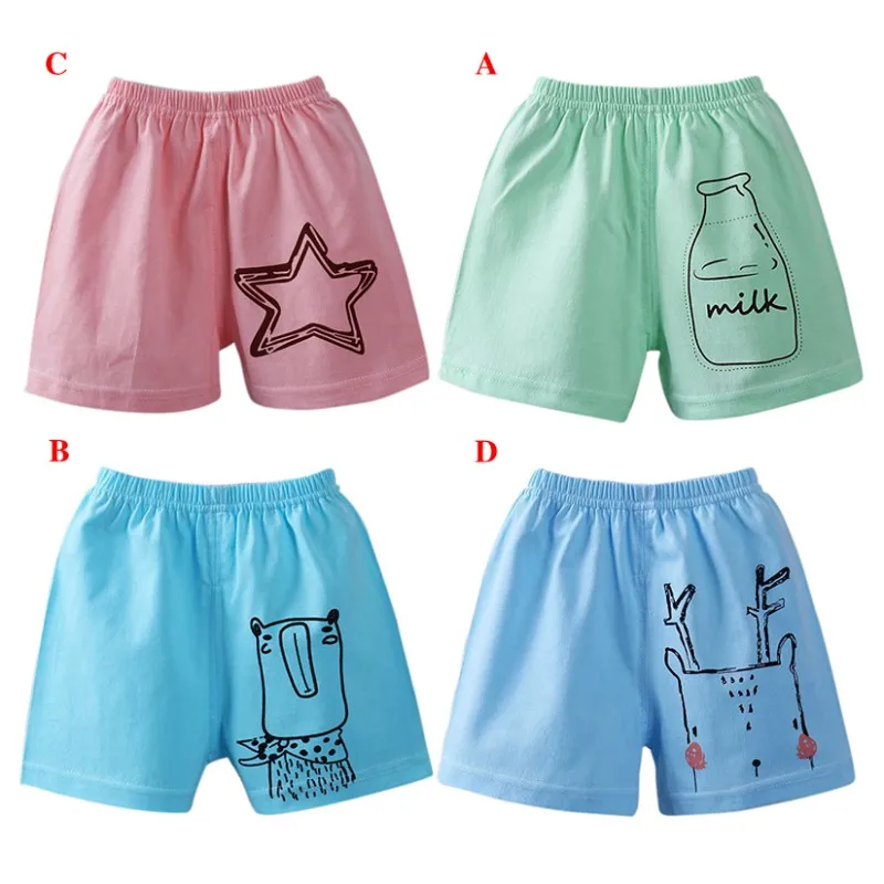 Летние детские короткие брюки с рисунком; Детские шорты до колена; Детские шорты для мальчиков и девочек; повседневная одежда из хлопка