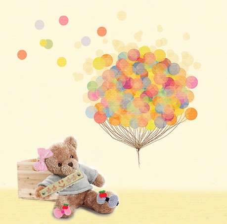 10x10ft vinil boneka  latar belakang balon warna  warni  