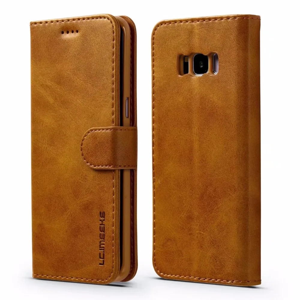 For Samsung Galaxy S8 Case Luxury Retro Shockproof Wallet