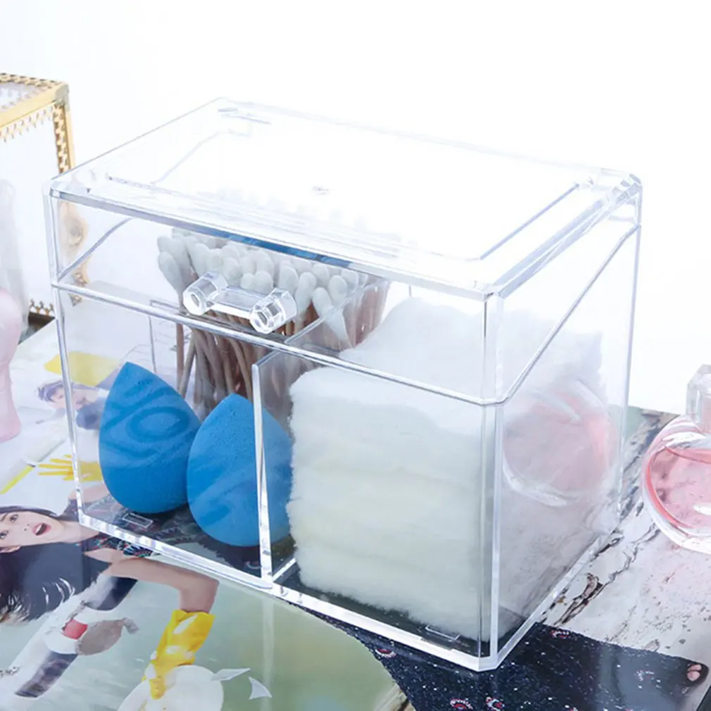 Transparent Jewelry Display Stand Jewelry Organizer Storage Box Acrylic Small Mini Lipstick Box Makeup Organizer Storage Case