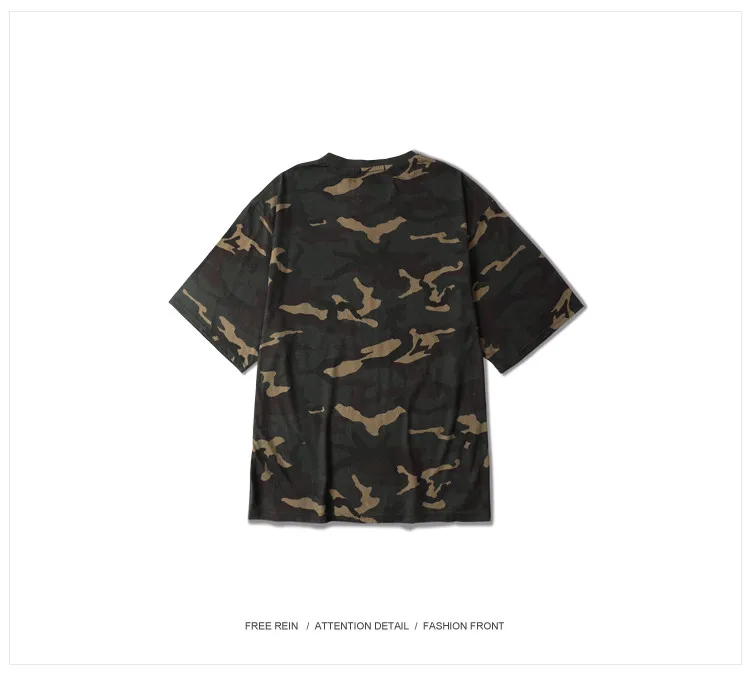 QoolXCWear, камуфляжная футболка в стиле хип-хоп, модная мужская футболка s, военная камуфляжная Мужская футболка Kanye West с круглым вырезом, уличная одежда, S-XXXL