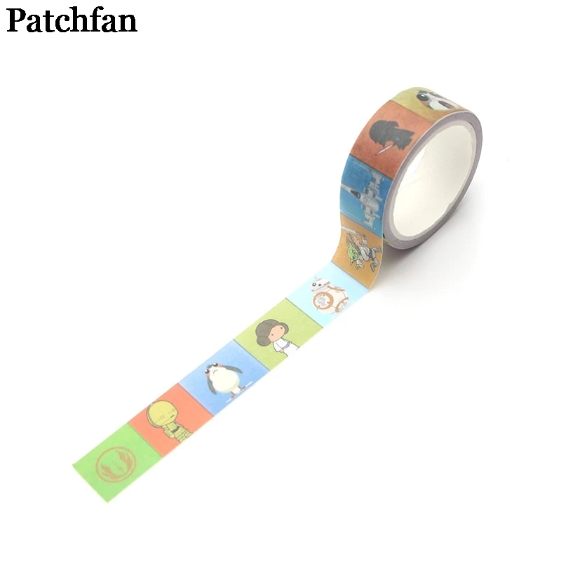 20 шт./лот Patchfan милый мультфильм смешной DIY Скрапбукинг дети клей Васи бумага маскировки клейкие ленты Печатные наклейки A1974