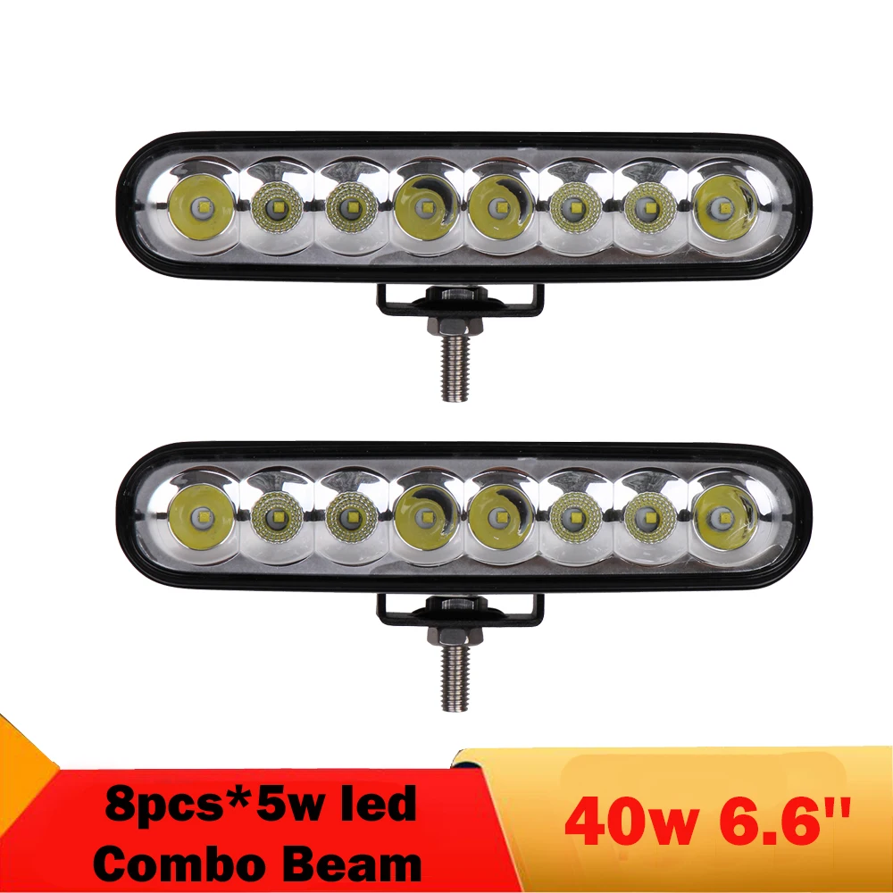 

2pcs 40W Waterproof Offroad Led Work Light Car Back Up Light Fog Lamp SUV ATV 4WD Car Truck Golf Cart 12V 24V led Bar Headlight