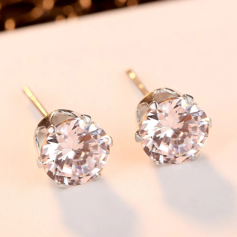 Высококачественные серебряные серьги для женщин Милые простые модные из