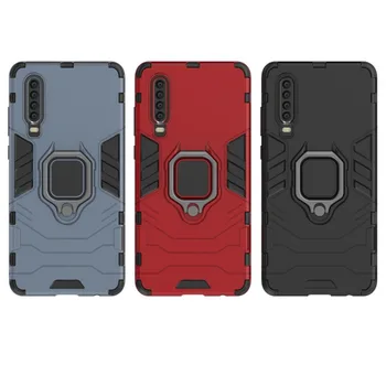 

For Huawei P30 P30 PRO P30 LITE P SMART 2019 Honor 10 LITE PLAY Ring Holder Kickstand Cover Case Armor Rugged Dual Layer 50PCS