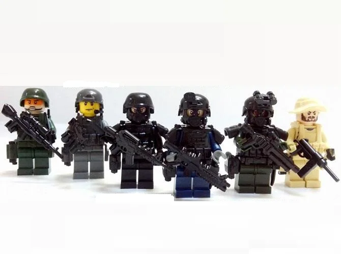 

Original Blocks Educational Toys Swat Police Military Weapons Gun Model City Accessories Mini figures