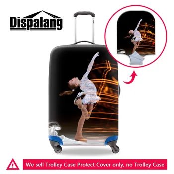 

Dispalang Ice Skating Girl Design Luggage Cover Elastic Stretch Travel Luggage Covers for 18-30 Case Inch Protect Suitcase Cover
