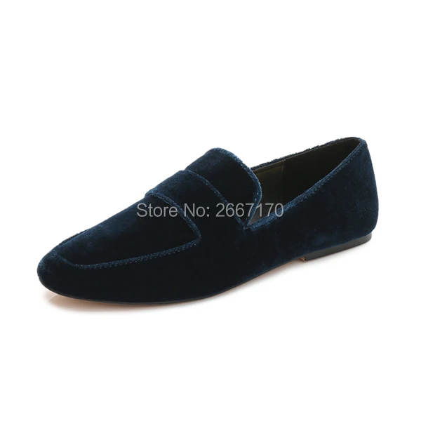 Модная простая легкая повседневная мужская обувь без застежки на плоской подошве для прогулок; zapatos hombre; Цвет черный, синий, красный; бархатные лоферы