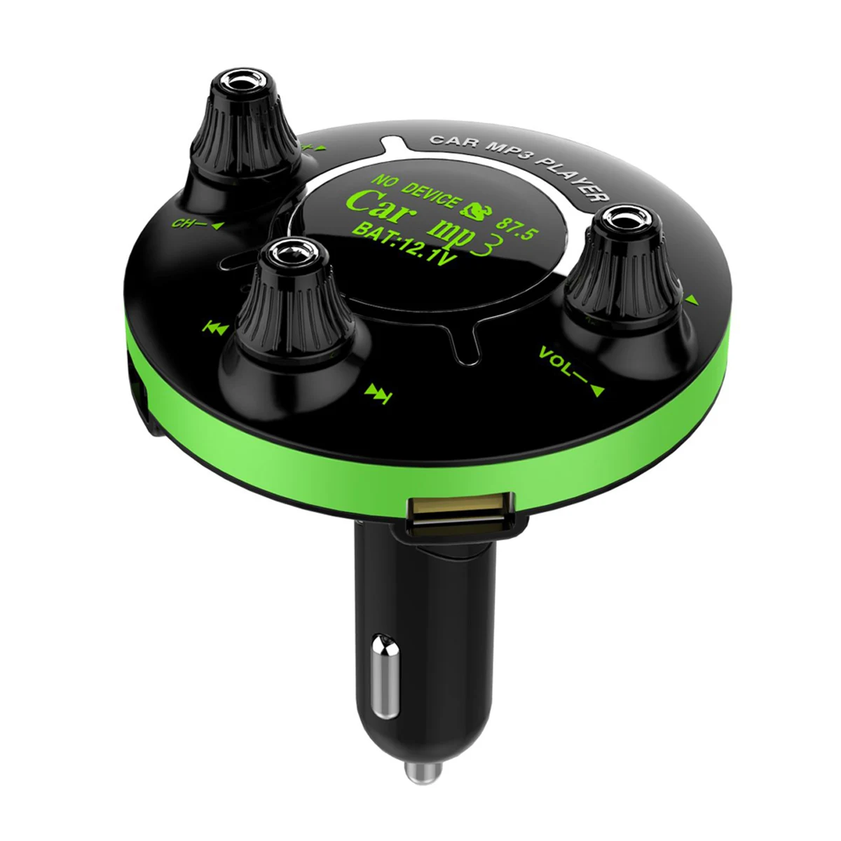 

BT13 Round Unique Design Car wireless Bluetooth U disk/Aux MP3 Player Dual USB Fast charge Car Charger FM Radio Transmitter kit