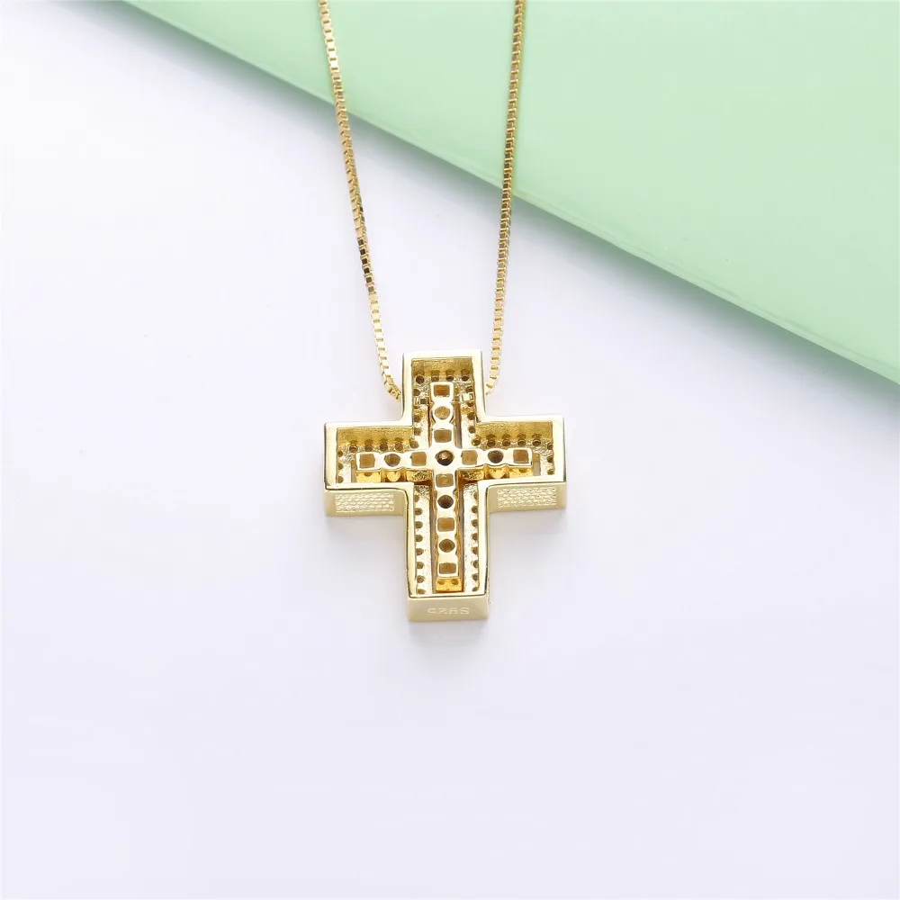 Lovecabin 925 пробы Серебряный Гавайский японский крест кулон и ожерелье для женщин двойной крест кулон ожерелье ювелирные изделия