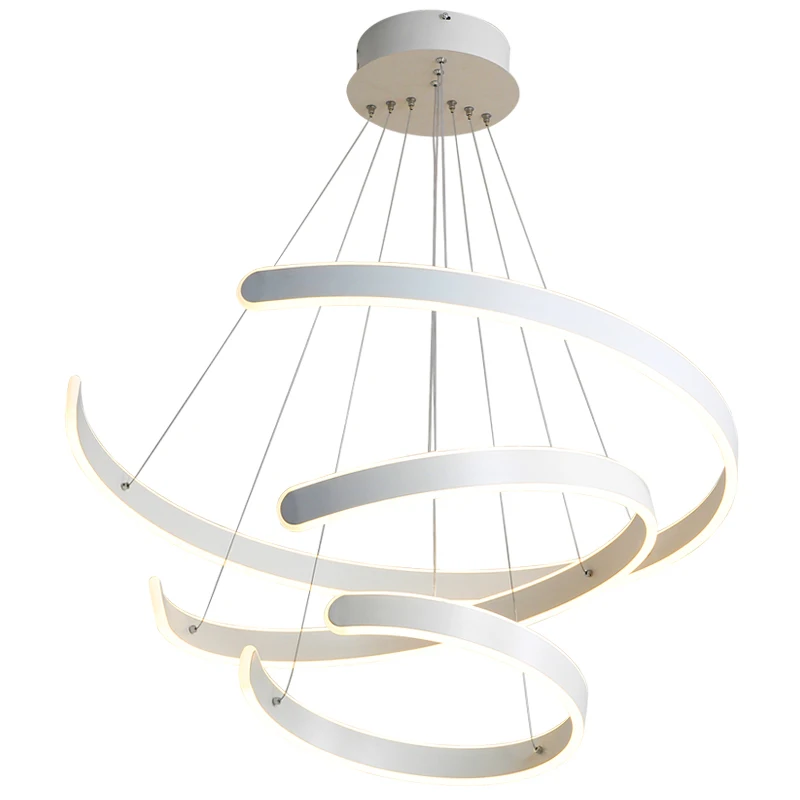 

Circle Modern Led Chandelier Dining Room Living Room Hanging Led Chandelier Lighting Aluminium Suspension Lamp lustre