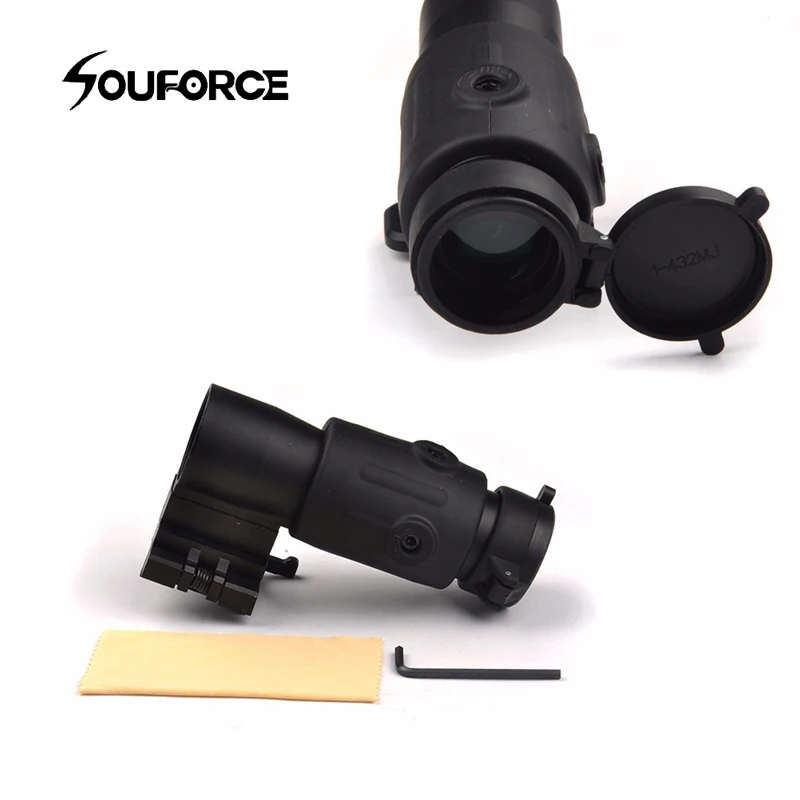 

3x Sight Magnifier Tactical Scope in Quick Release fit 20mm Picatinny Rail Flip to Side Mount Hunting
