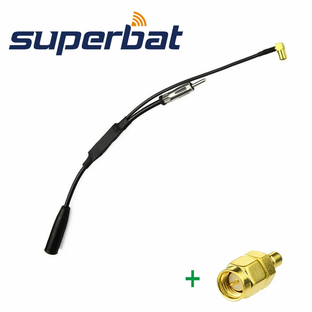 

Superbat FM/AM to DAB/FM/AM Car Radio Aerial Converter/Splitter and SMB Female Jack to SMA Male Plug Connectors