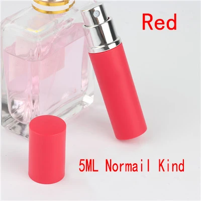 5ml Portable Mini Refillable Perfume Bottle With Spray Scent Pump Empty Cosmetic Containers Spray Atomizer Bottle For Travel New - Цвет: 5ml Normal kind RED