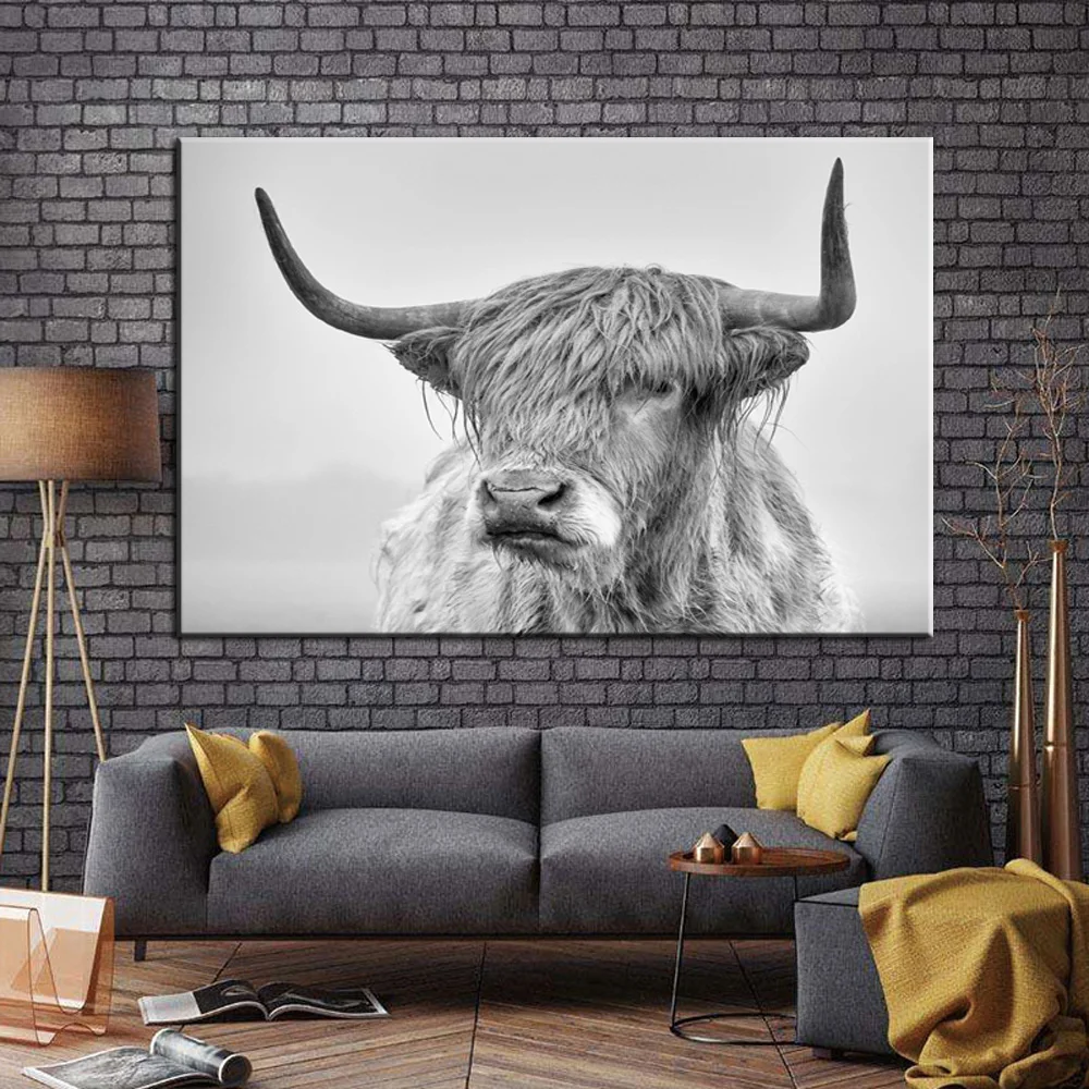Highland корова холст художественные картины Современные животные настенные