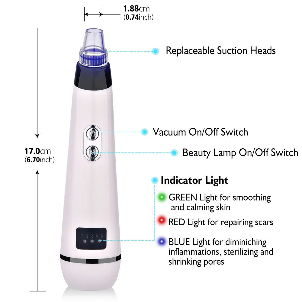 Removedor de Cravo Rosto Nariz Zona Limpa Poro Acne Espinhas Remoção Vácuo Sucção Facial Clease t 14 Cheap Utensílios de cuidado facial