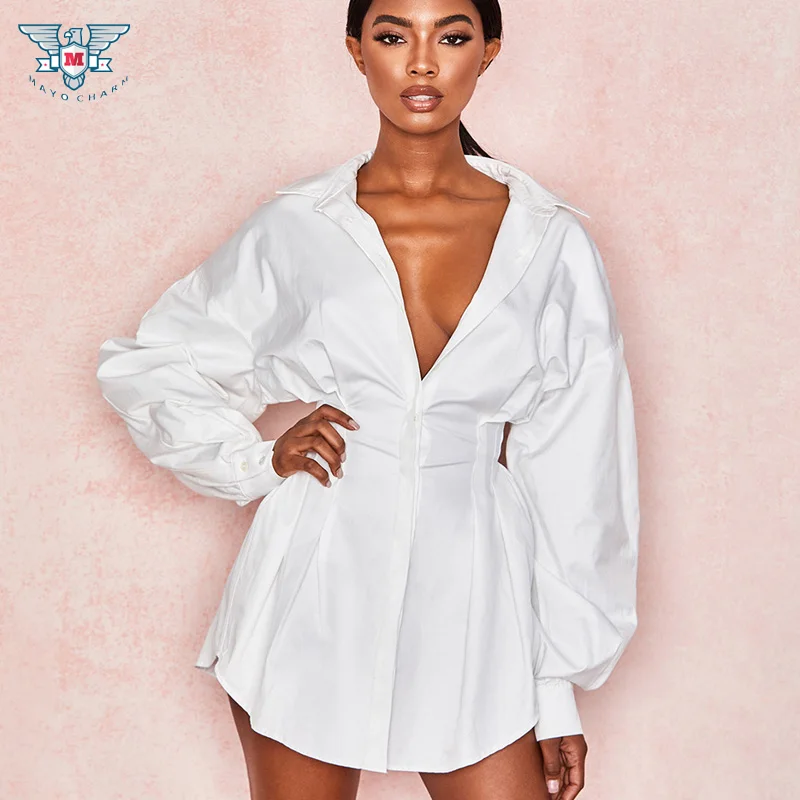 

Summer Clothes For Women 2019 Jurken Dress Women Vintage Shirt Dresses Vestidos Roupas Feminina Mini Dress White Long Shirts