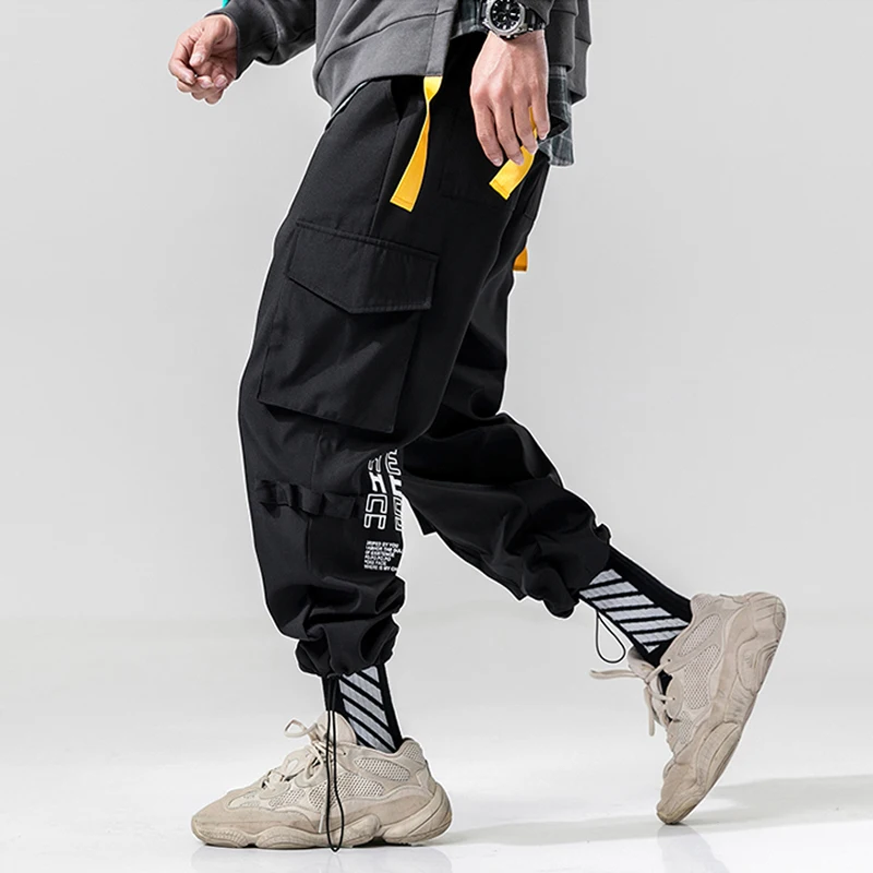 

New Arrival Harajuku Stylish Printed Letter Fashionable Men's Jogger Trousers Hip Hop Autumn Casual Male Harem Pants Streetwear