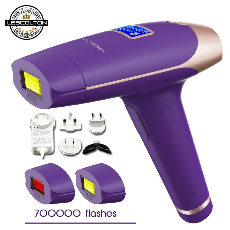 

100% Original Lescolton 700000times 3in1 IPL Epilator laser Hair Removal LCD Display Machine Permanent Bikini Trimmer