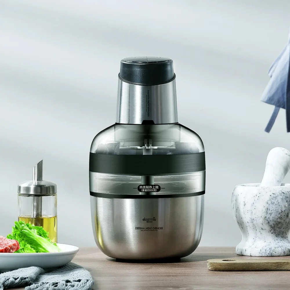 Новый XIAOMI MIJIA Deerma DEM JR01 электрическая мясорубка 1.8л Бытовая Кухня безопасность