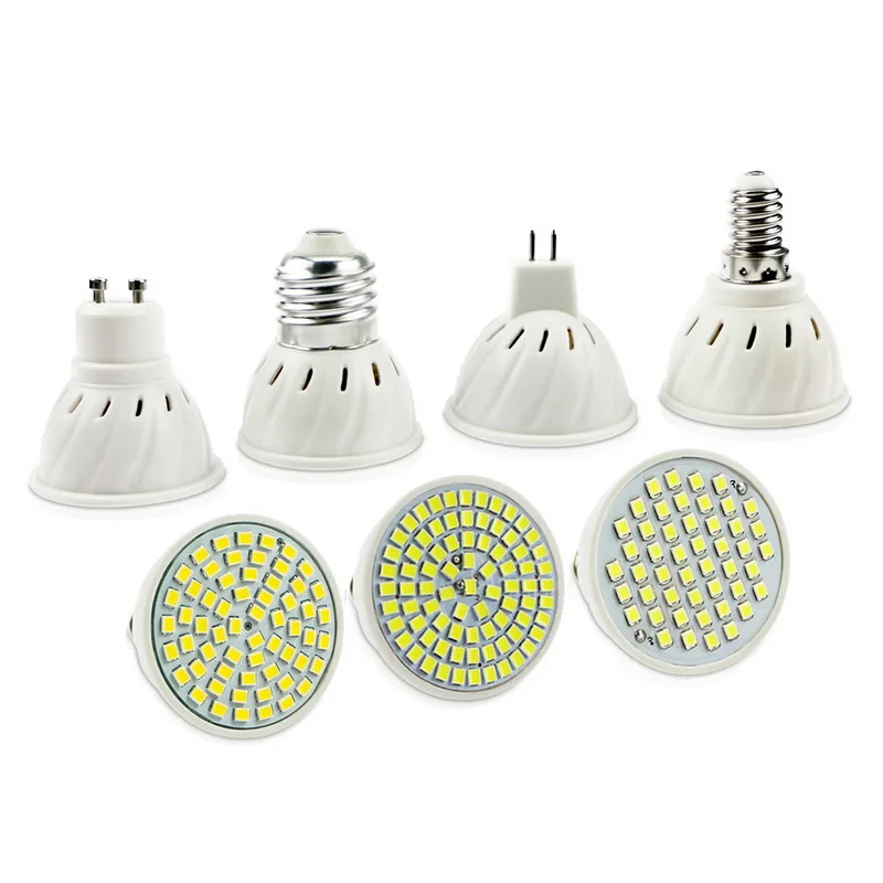 E27 E14 MR16 GU10 Светодиодный точечный светильник лампа светодиодный 2835 SMD LED лампы 60 80 светодиодный s лампа для Спальня Кухня Гостиная белый светильник