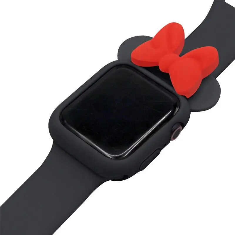 Чехол с бантом для apple watch, чехол apple watch 5, 4, 40 мм, 44 мм, iWatch, чехол 38 мм, 42 мм, серия 3, 21, защитный бампер, аксессуары для часов, 40