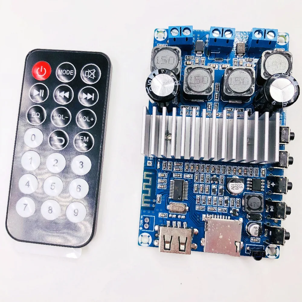 

TPA3116 Digital Audio power amplifier board 50W*2 Bluetooth 4.2 Receiver Stereo Wireless Speaker FM Radio USB Decode