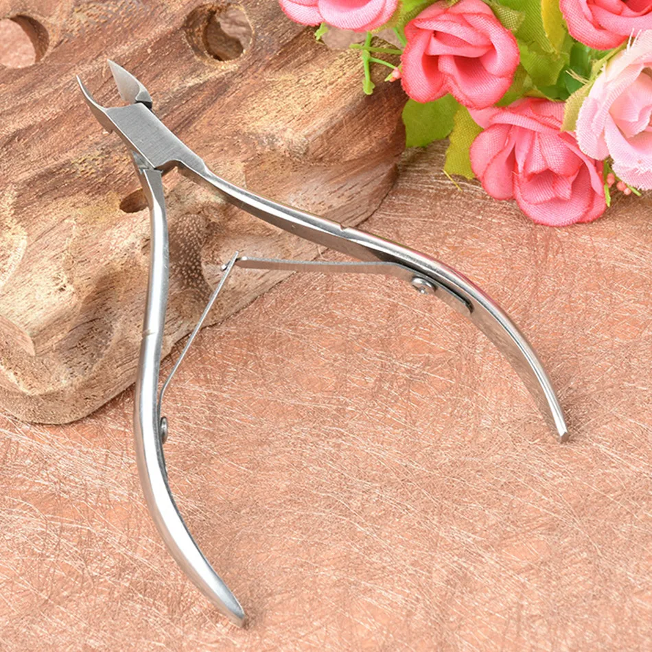

Nail Art Cuticle Nipper Nail Clipper Cutter Silver Stainless Steel Ingrown Scissor Toe Nail Dead Skin Remover Manicure Pedicure