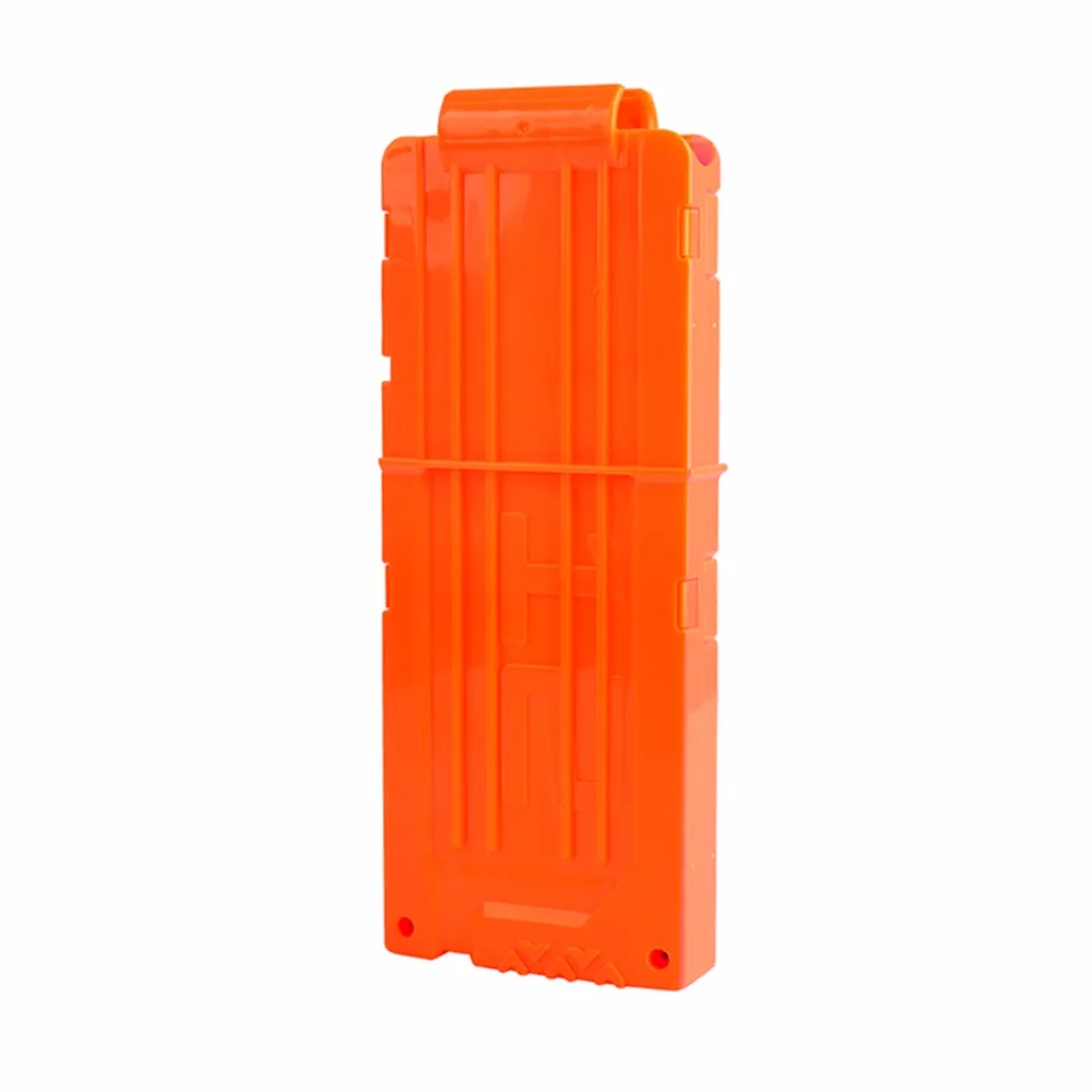 

12 Reload Clip Magazines Round Darts Replacement Plastic Magazines Toy Gun Soft Bullet Clip Orange For Nerf N-Strike Kids toy