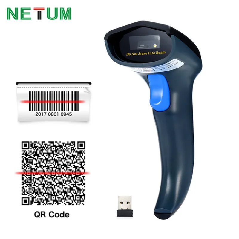 High Sensitive Handheld Portable Laser Barcode Scanner AK18 Wired 2D USB Cable Bar Code Reader for POS System Supermarket