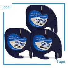 3PK/лот DYMO клейкая лента 12 мм черная на белом LT 91201 для dymo LT принтера