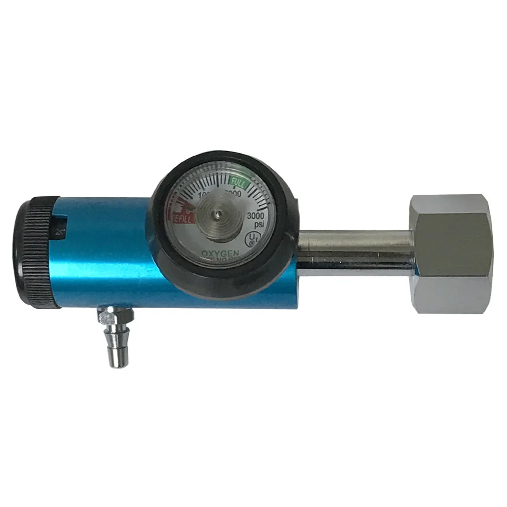 Немецкий тип синий цвет регулятор давления кислорода для низкого потока 0-4 LPM для обработки озона