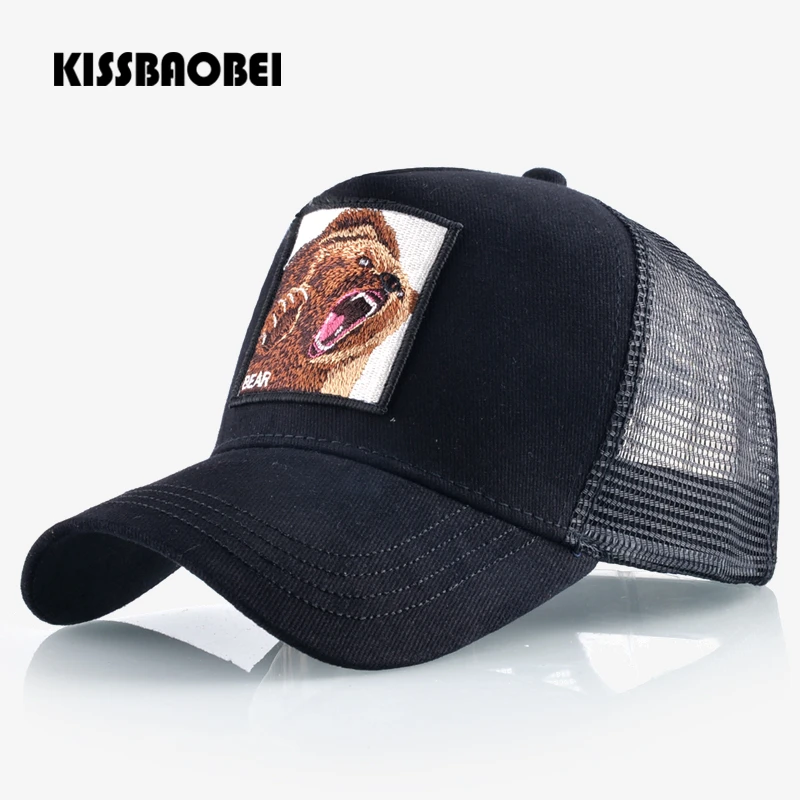 Mens Casual Baseball Cap Hip Hop Embroidery Mesh Trucker Snapback Hats Unisex