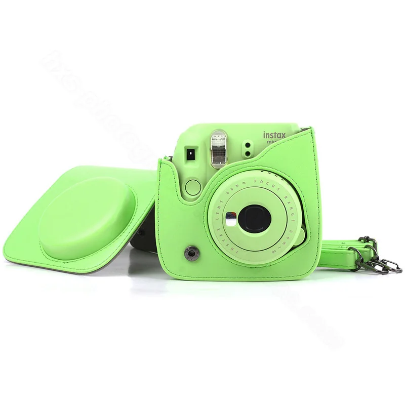 Funda de cámara de cuero PU de calidad para Fujifilm Instax Mini 9 Mini 8 cámara de película instantánea, 5 colores Protector de bolsa con correa para el hombro Funda de cámara de cuero PU de calidad para Fujifilm Instax Mini 9 Mini 8 cámara de película instantánea, 5 colores Protector de bolsa con correa para el hombro