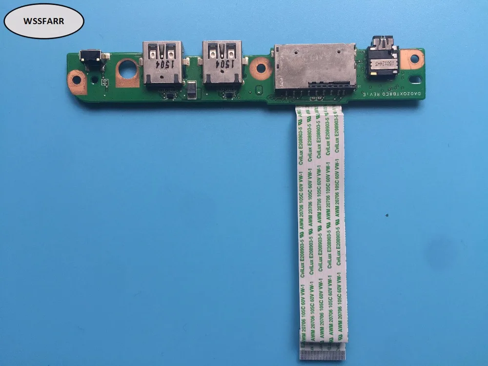 Оригинал для Acer Aspire R3-471 R3-471T R3-471TG USB аудио кардридер плата с кабелем DA0ZQXTB8E0 |