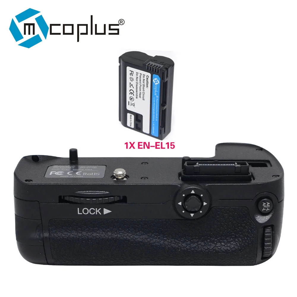 Mcoplus Venidice D7100 Multi-function Vertical Battery Grip with 1x EN-EL15 for Nikon DSLR D7100 D7200 Camera replace as MB-D15 Mcoplus Venidice D7100 Multi-function Vertical Battery Grip with 1x EN-EL15 for Nikon DSLR D7100 D7200 Camera replace as MB-D15