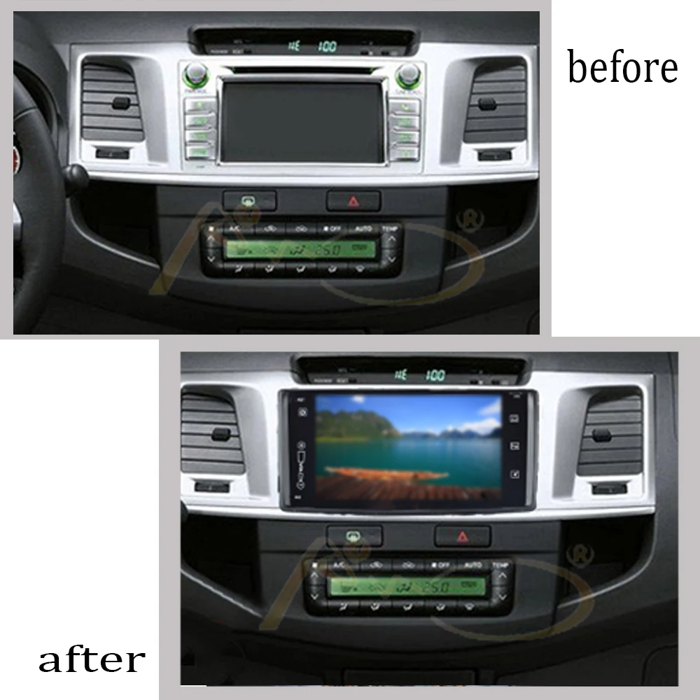 Excellent Android 8.1 Car Radio GPS for Toyota Hilux 2008-2014 Audio Multimedia Stereo Player Sat Head Unit Wifi BT with only black 2