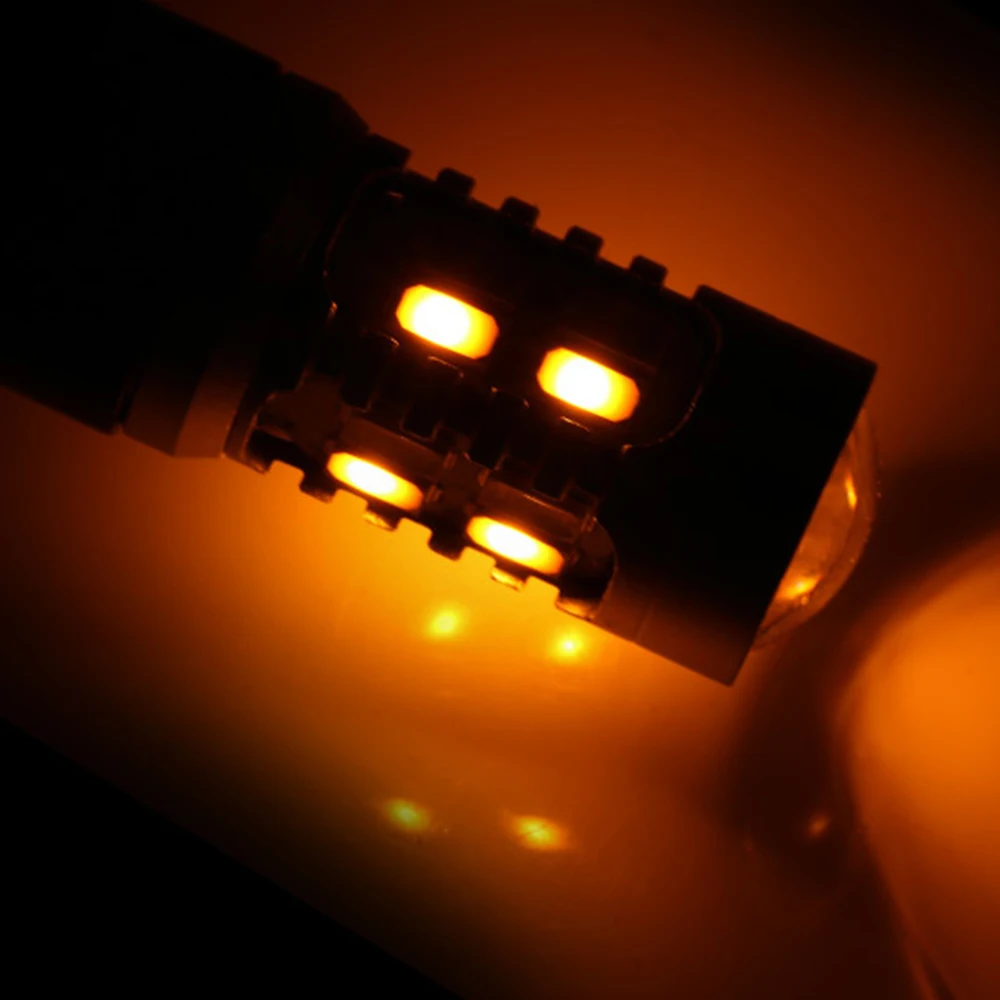 YSY 10 шт. 4 Вт желтый/Белый 1157 3157 7443 5630 20 SMD BAY15D светодиодный автомобильные лампы горки светодиодный привод DRL указатель поворота стояночного света 12 V