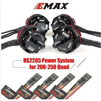 

4 PCS Emax Original Box RS2205 2300KV 2600KV /Lightning 30A mini ESC Set Brushless Motor for FPV Quadcopter QAV250 zmr250 qav210