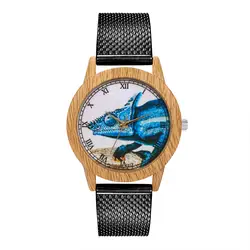 Для женщин Мода кремнезема гелевая полоска аналоговые кварцевые Круглый наручные часы нержавеющая сталь браслет Высокое качество