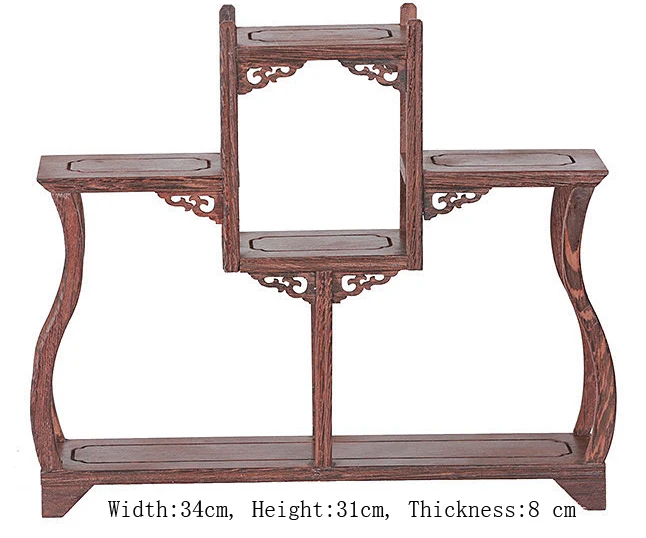 

Exquisite Chinese Decoratable Classical Handmade Wenge Wooden Display Stand Shelf No.9 Small furniture decorations