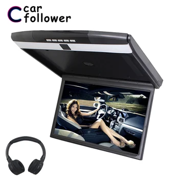 

17.3 Inch Ceiling Flip Down MP5 Monitors Support HD 1080P IR/FM Transmitter USB SD HDMI Built-In Speaker/Microphone Car TV