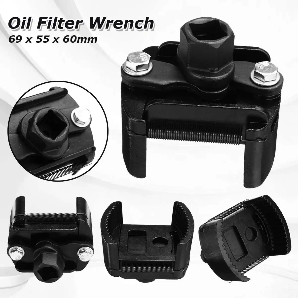 

60-80mm Adjustable Two-claw Filter Wrench Oil Filter Wrench Housing Spanner Remover 1/2''