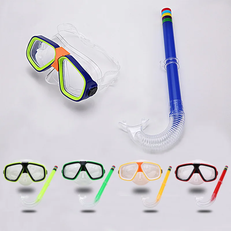 High Quality PVC Non-toxic Texture Of Material Snorkeling Children Diving Goggles Respiration Tube Suit New mask | Спорт и