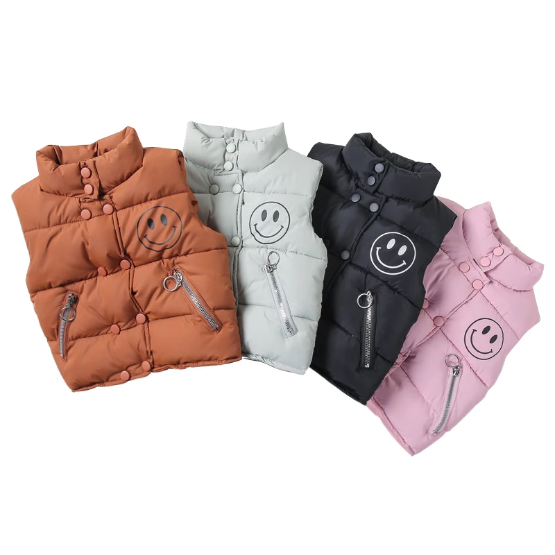 

9 month-3 Yrs Child Vest Waistcoat Girls Boys Winter Kid Waterproof Vest Autumn Jacket Boys Thick Warm Leisure print Vest Coat
