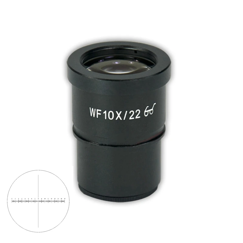 

1PC High Eye-point Eyepiece Wide Field WF10X Field of View 22 mm Mounting Size 30.5 mm with Reticle Scale for Stereo Microscope