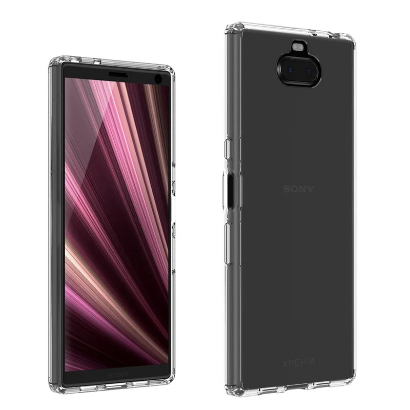 Для sony Xperia 10 Plus чехол TPU бампер прозрачная твердая акриловая задняя крышка для sony Xperia10 plus 10 Plus I3213 I4213 I4293 чехол для телефона