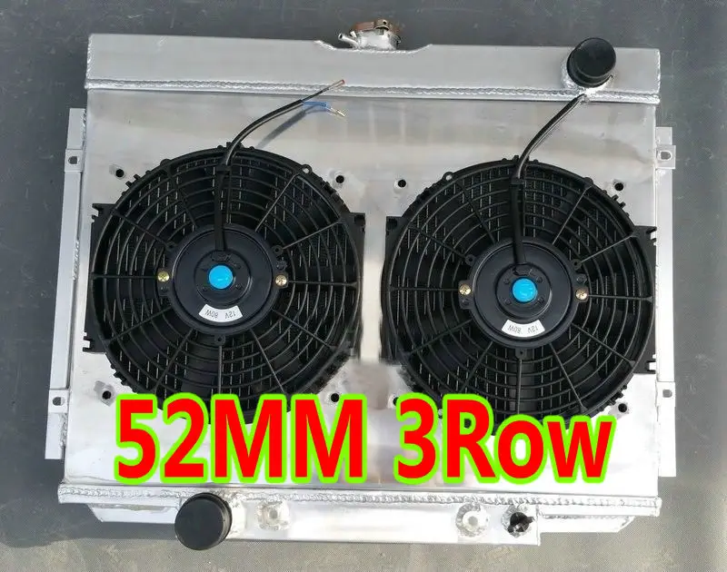 3 Row Aluminum Radiator /& Fan Shroud For Ford Mustang 68-69 Mercury Cougar 67-70
